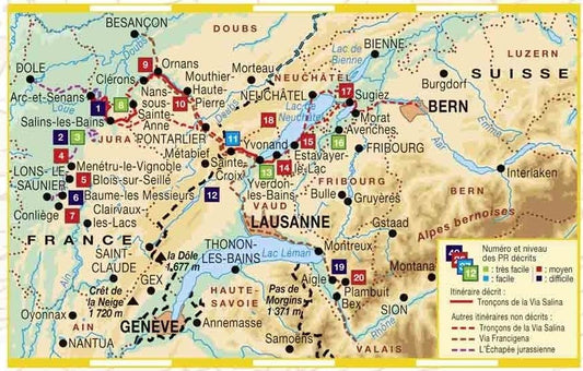 Terra Salina en 20 randonnées franco-suisse | Topoguide FFRP