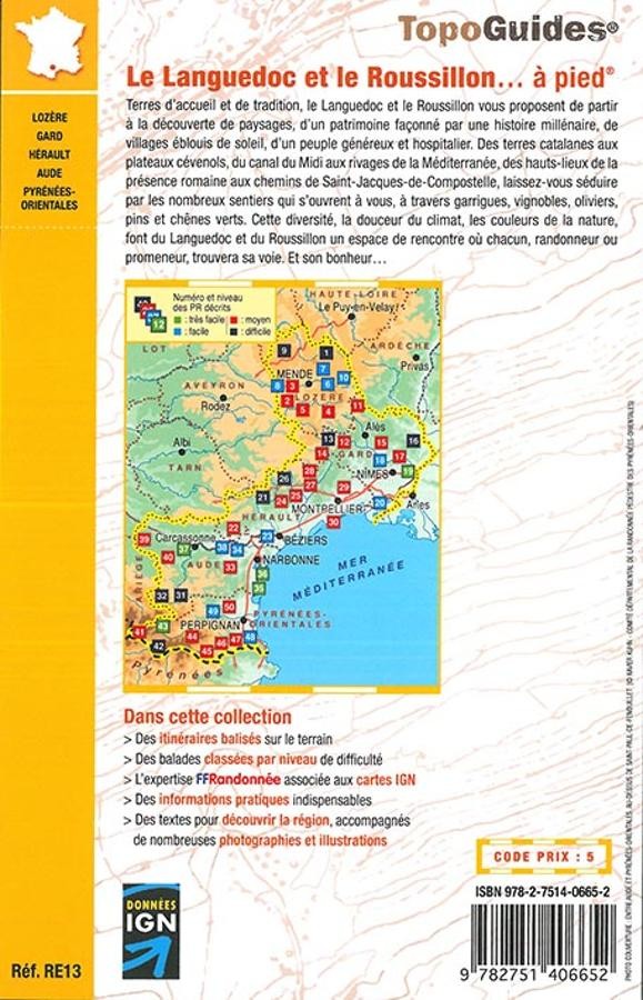 50 randonnées dans le Languedoc Roussillon | Topoguide FFRP