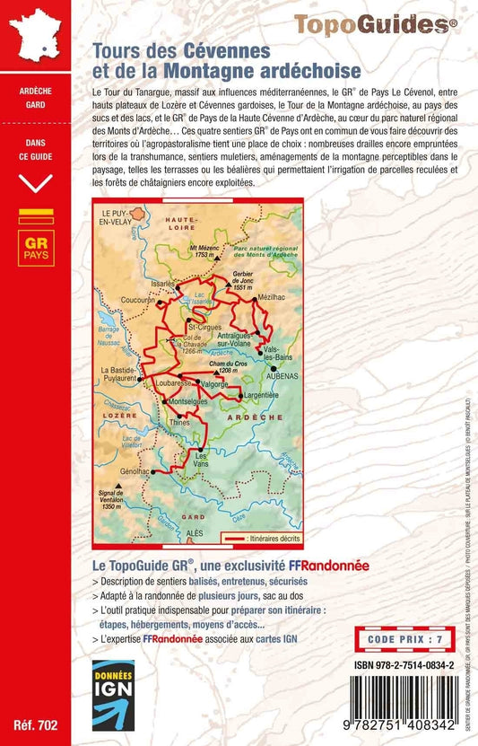 Tours des Cévennes et Montagne Ardéchoise | Topoguide FFRP