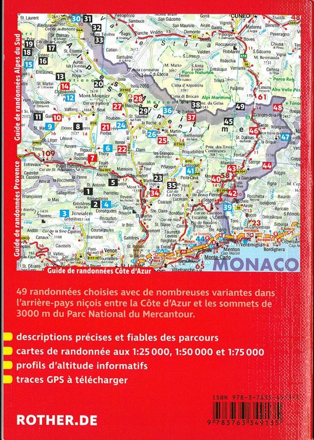 Guide Rother de randonnée Les Alpes Maritimes