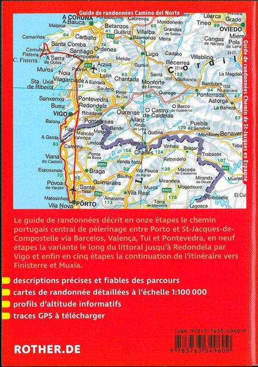 Guide Rother de randonnée Chemin Portugais