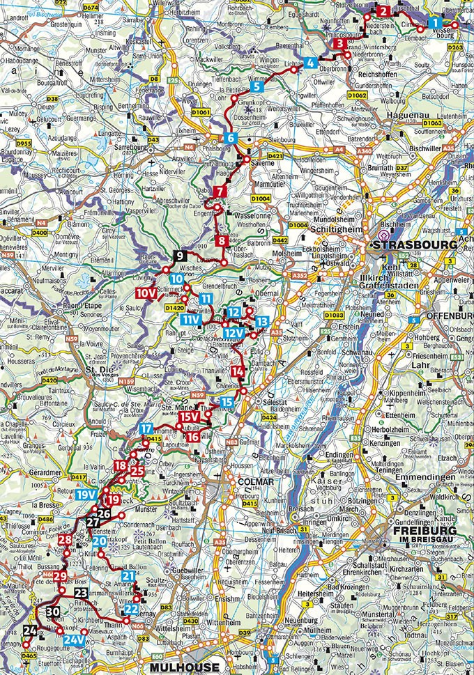 Guide Rother de randonnée La grande traversée des Vosges