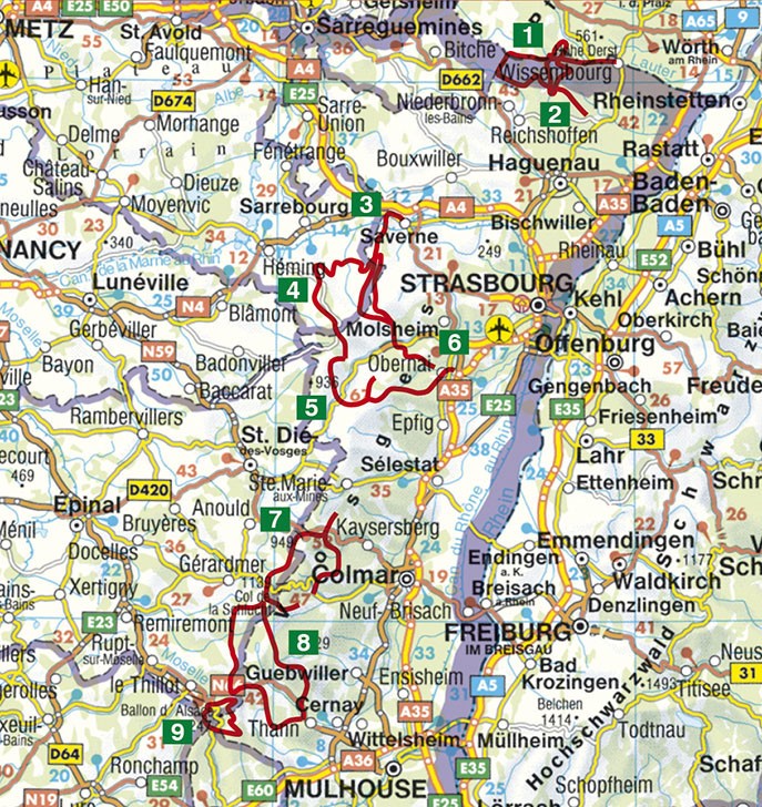Guide Rother de randonnée Randonnées dans les Vosges