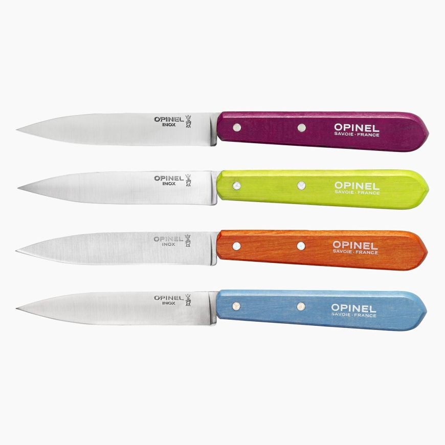 Coffret Opinel de 4 couteaux Office n°112 acidulés