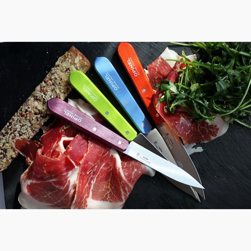 Coffret Opinel de 4 couteaux Office n°112 acidulés