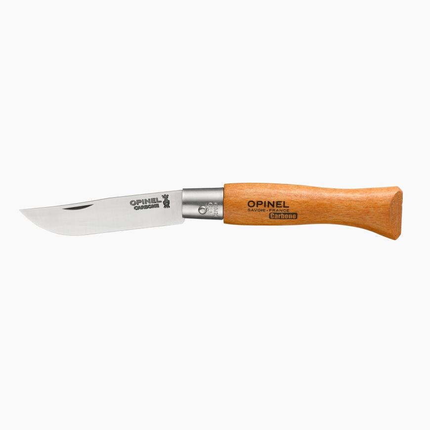 Couteau Opinel n°5 lame en carbone et manche en hêtre