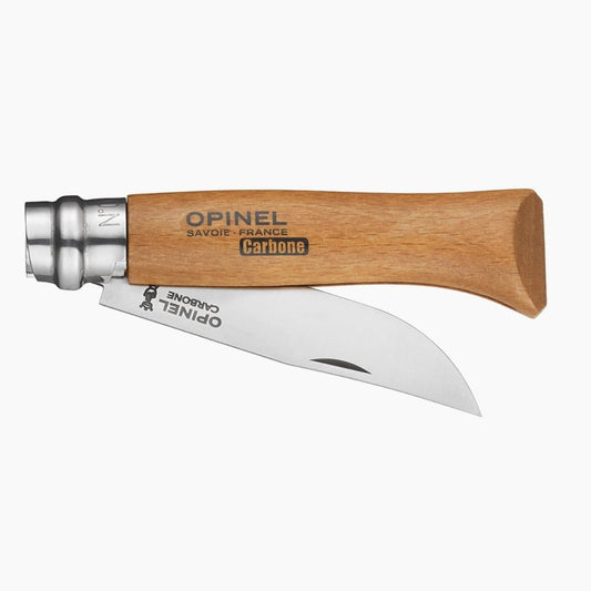 Couteau Opinel n°8  lame en carbone et manche en hêtre