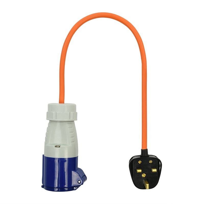Camping-car - Adaptateur 40 cm fiche UK prise CEE