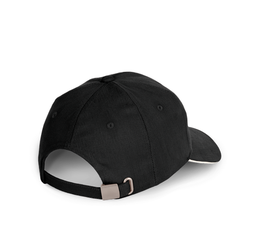 Casquette en coton biologique à sandwich contrasté - 6 panneaux