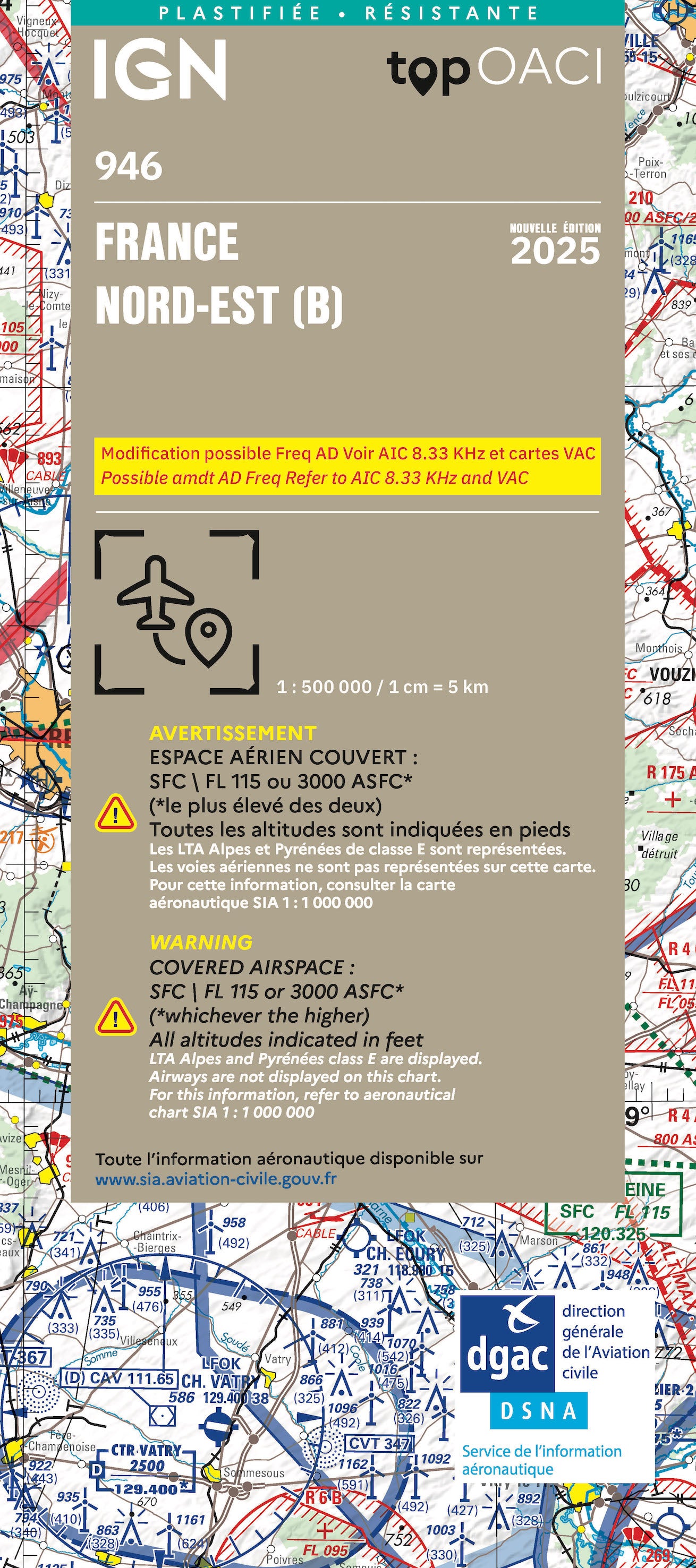 Carte AOCI 946 de 2025 Nord-Est