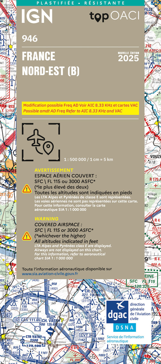 Carte AOCI 946 de 2025 Nord-Est