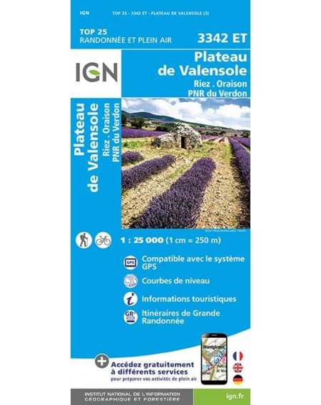 Carte Ign Plateau De Valensole Riez Oraison Parc Du Verdon