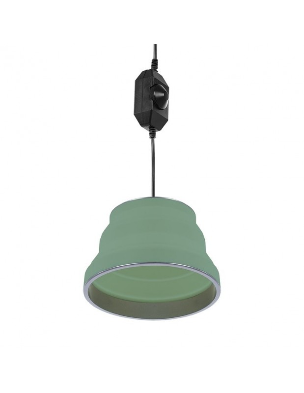 Lampe suspendue LED pliable verte Ø15cm-ProPlus-opleinair