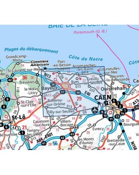 Carte Ign Bayeux Arromanches Les Bains Plages Debarquement