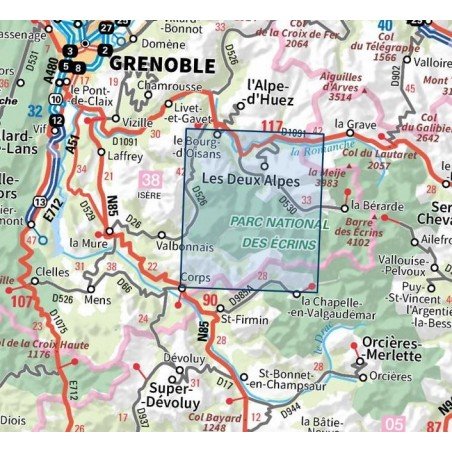 Carte Ign Rando | Les Deux Alpes Olan Muzelle Parc Ecrins