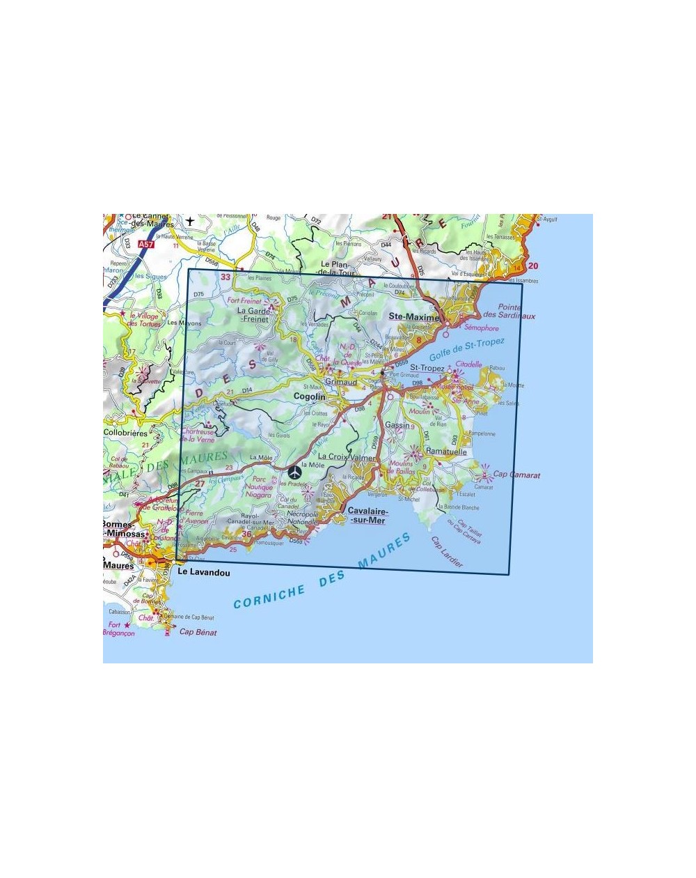 Carte Ign Randonnée | Saint Tropez Sainte Maxime Massfi Des