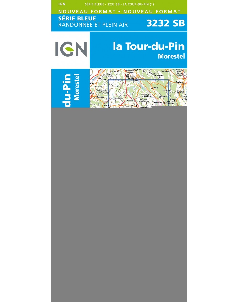 Carte randonnée La Tour du Pin/ Morestel | série Bleue IGN-3232SB