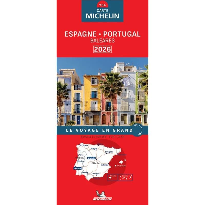 Carte Michelin 734 Espagne, Portugal 2026