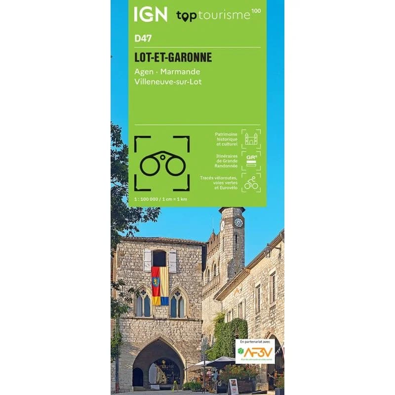 Carte IGN Lot-et-Garonne TOP100D47 – TOP 100