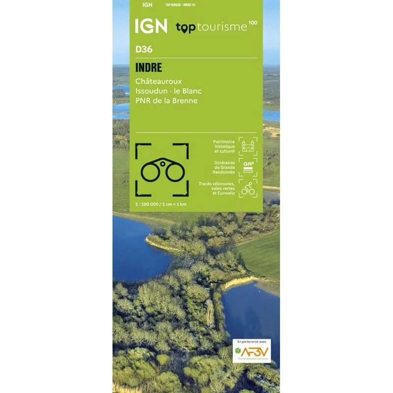 Carte IGN Indre TOP100D36 – TOP 100