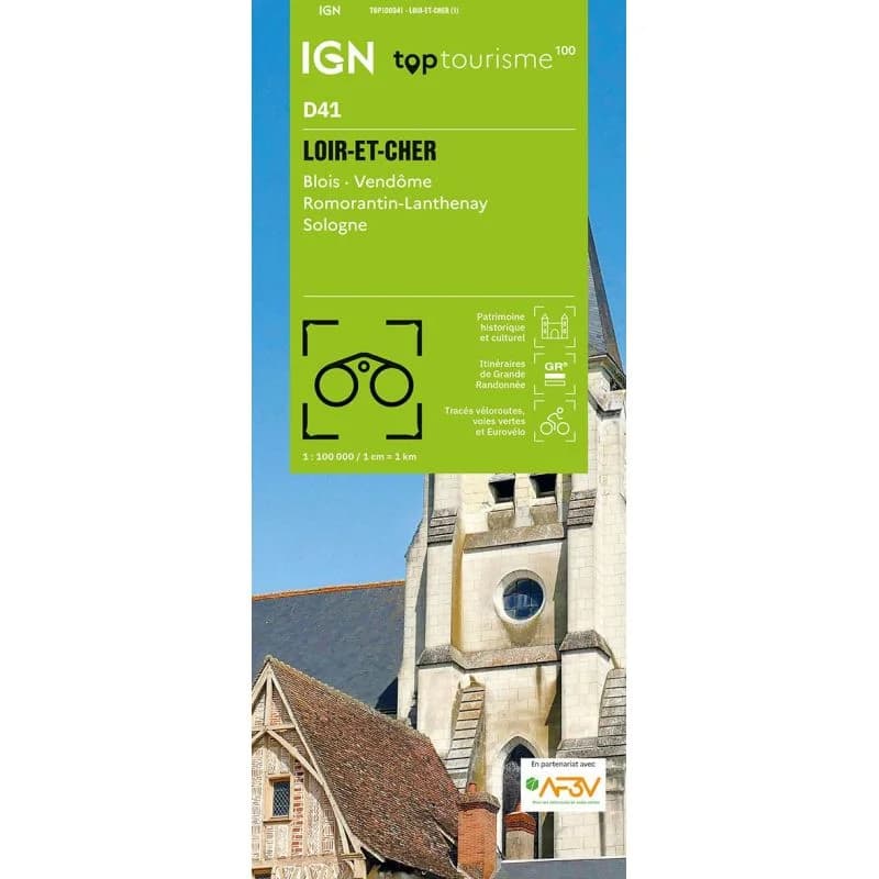Carte IGN Loir-et-Cher TOP100D41 – TOP 100