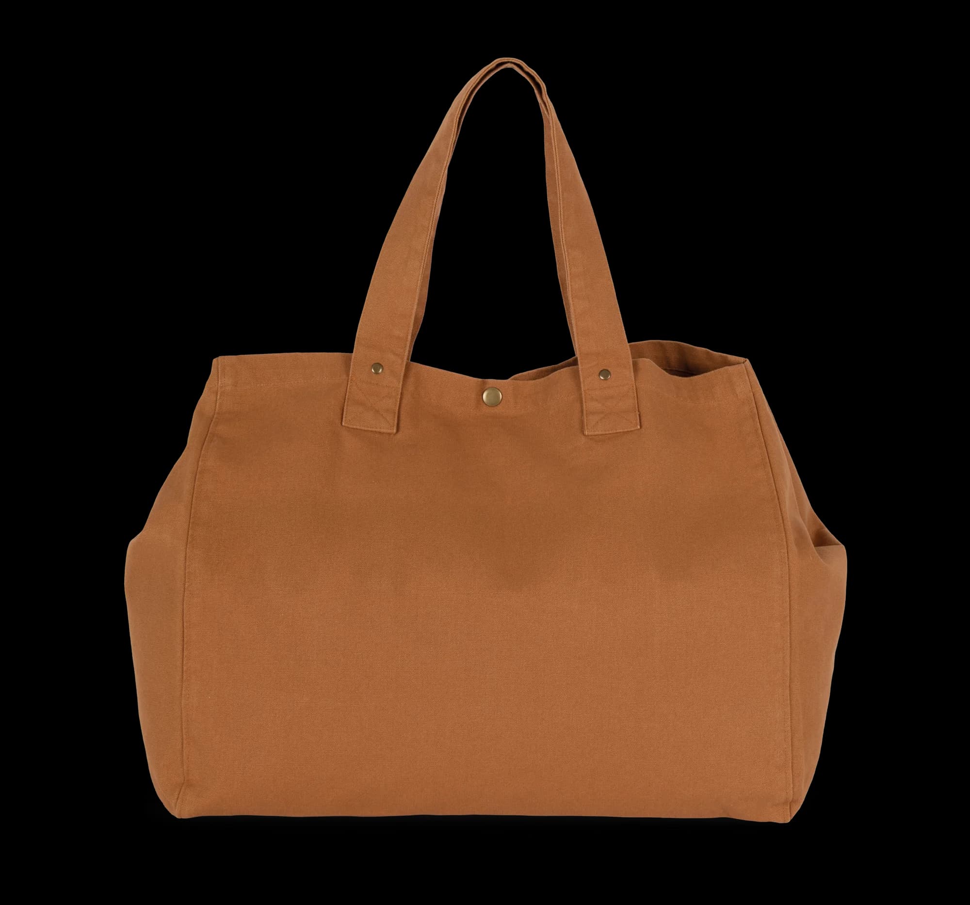 Sac de shopping en coton délavé — Washed Caramel Coffee