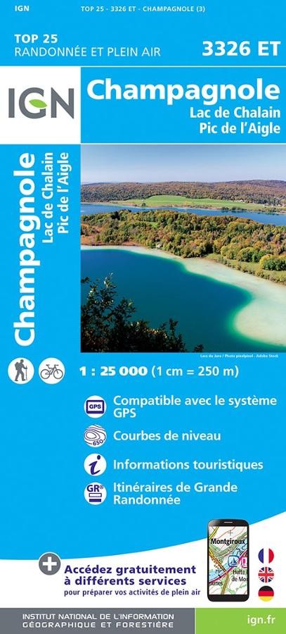 Carte IGN champagnole 3326ET série Top 25