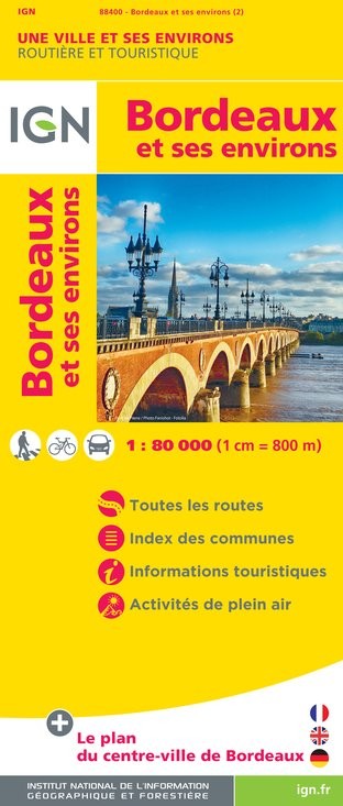 Carte IGN 88400 - Bordeaux et ses environs