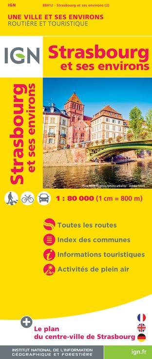 Carte IGN 88412 - Strasbourg et ses environs