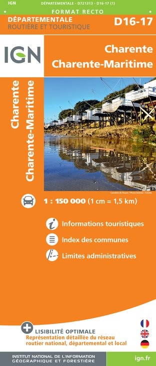 Carte routière IGN D721313 - Charente Charente-Maritime