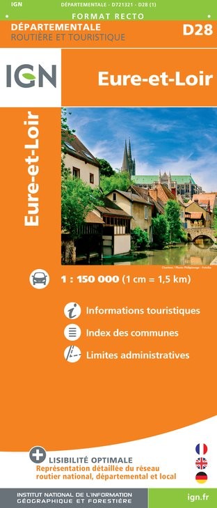 Carte routière IGN D721321 - D28 Eure-Et-Loir