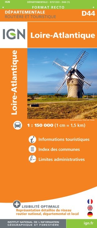 Carte routière IGN D721333 - D44 Loire-Atlantique