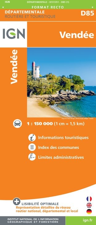 Carte routière IGN D721351 - D85 Vendée