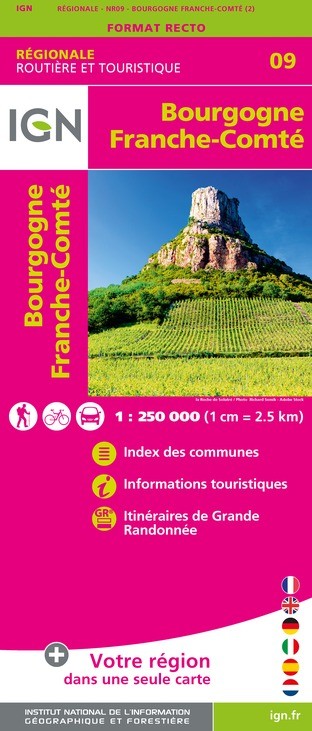 Carte IGN NR09 - Nr09 Bourgogne Franche-Comté