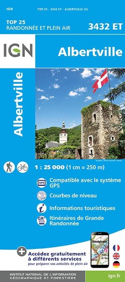 Carte IGN albertville 3432ET série Top 25