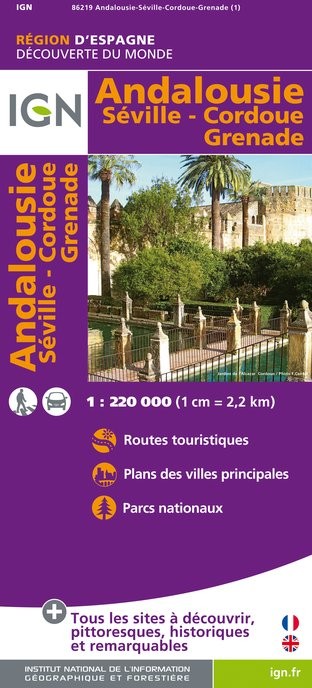 Carte IGN 86219 - Andalousie Seville - Cordoue Grenade