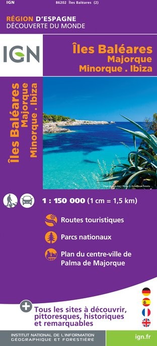 Carte IGN 86202 - Iles Baleares - Majorque Minorque Ibiza