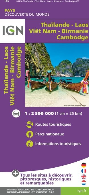 Carte IGN 85110 - Thaïlande Laos Viêt Nam - Birmanie Cambodge