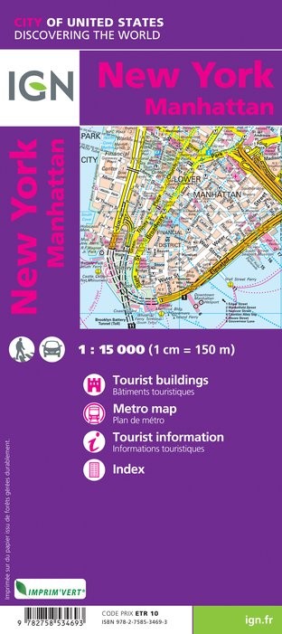 Carte IGN 85301 - New York - Manhattan