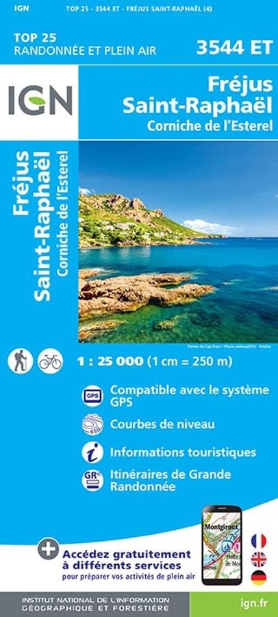 Carte IGN frejus saint raphael cote azur 3544ET série Top 25