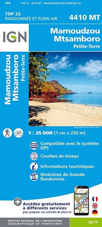 Carte IGN maoudzou petite terre mayotte 4410MT série Top 25