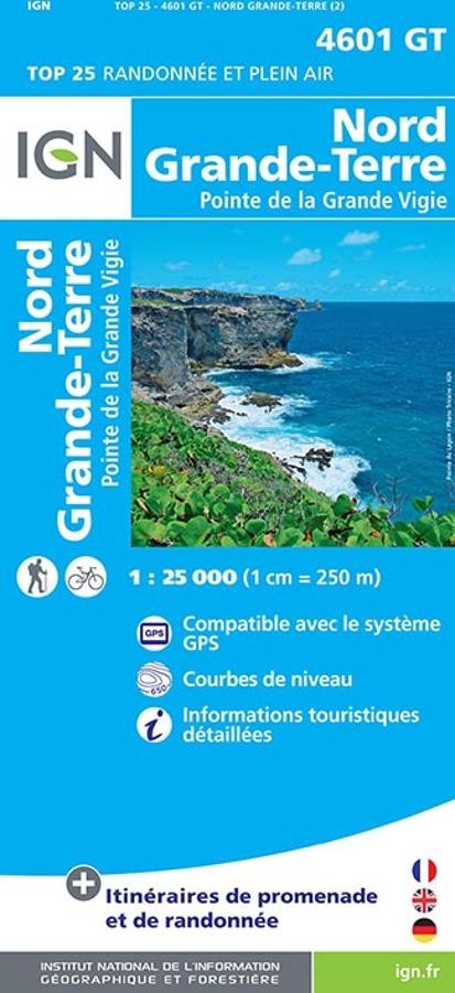 Carte IGN nord grande terre pointe de la grande vigie 4601GT série Top 25