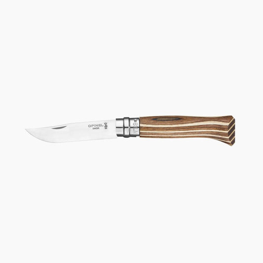 Couteau Opinel n° 8 lame en inox et manche bouleau Brun