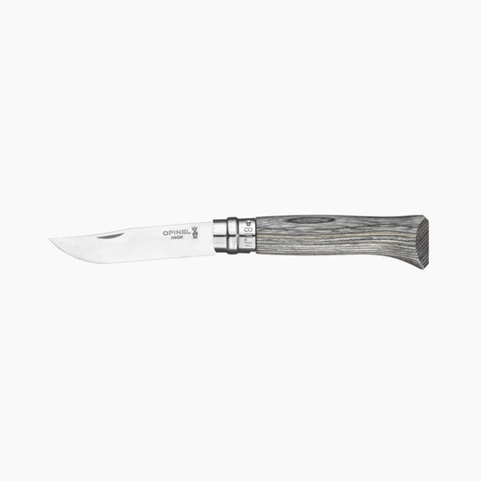 Couteau Opinel n° 8 lame en inox et manche bouleau gris