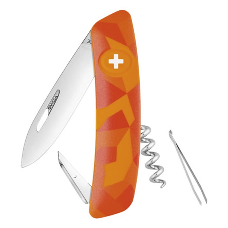 Couteau suisse Swiza C01 Luceo - Orange avec 6 fonctions