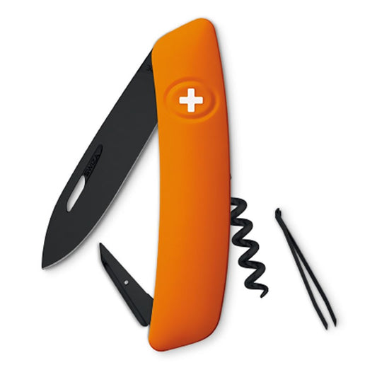 Couteau suisse Swiza D01 Allblack Orange - avec 6 fonctions