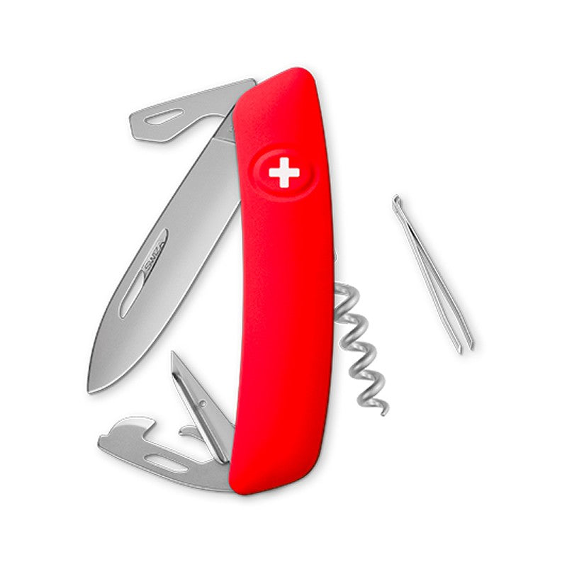 Couteau suisse Swiza D03 Rouge mat avec 11 fonctions