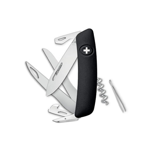 Couteau suisse Swiza D07 Scissors Noir avec 12 fonctions