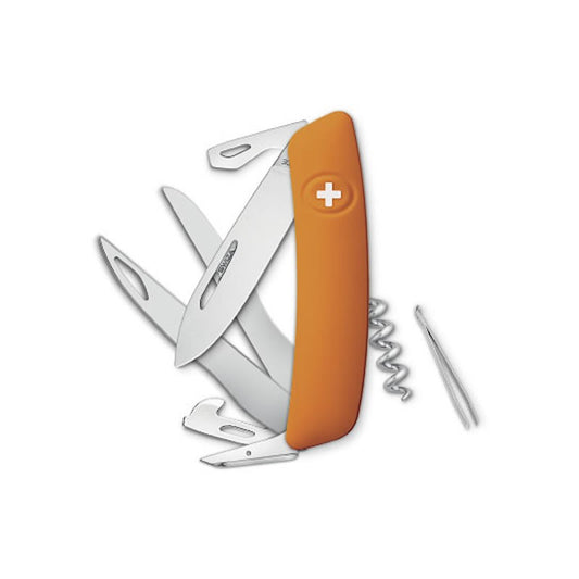 Couteau suisse Swiza D07 Scissors Orange - avec 12 fonctions