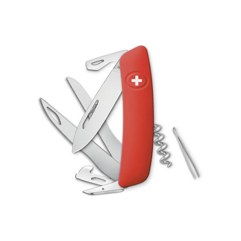 Couteau suisse Swiza D07 Scissors Rouge - Rouge avec 12 fonctions